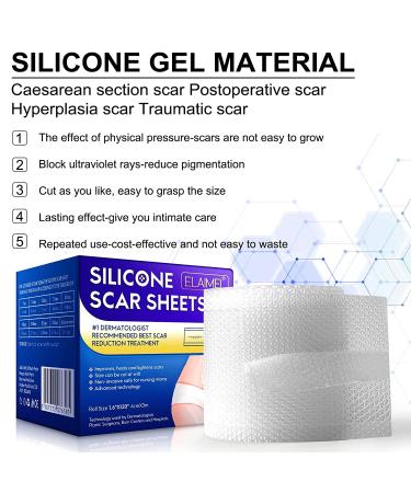 Silicone Scar Sheets 1.6x120 3M - Clear Tape for Effective Scar Treatment - Surgical, C-Section, Keloid, Burn, Acne - Invisible Silicone Strips - Buy Online on GoSupps.com