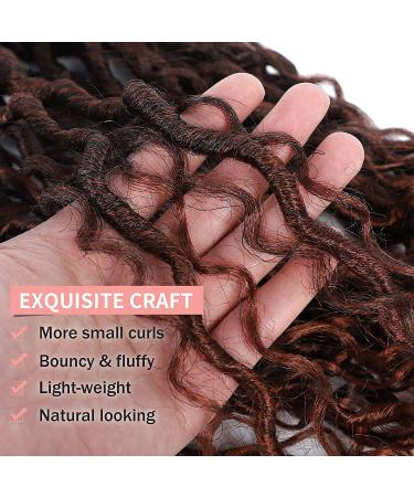 Goddess Locs Crochet Hair 18 River Boho Style Curly Faux Locs - 6 Packs T1B/350 - Buy Online on GoSupps.com