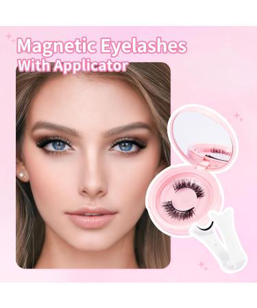 Beauty7 Magnetic-Eyelashes Natural Look 1 Pair Reusable Magnetic Lashes Kit with Applicator No Glue Needed False Eyelashes Srtrips - Buy Online on GoSupps.com