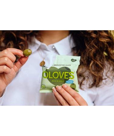 OLOVES Green Greek Pitted Olives | Basil & Garlic | Vegan, Kosher, Gluten Free, Keto Friendly | Fresh & All Natural Low Calorie Healthy Snack (30 Pack, 1.1oz Bags) - Buy Online on GoSupps.com