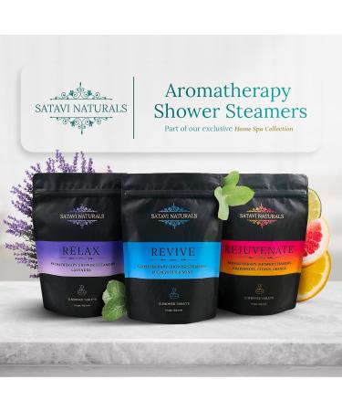 Satavi Naturals Lavender Aromatherapy Shower Steamers (15 Pack) | Natural Essential Oils Bath Bombs for Aromatic Self-Care - Buy Online on GoSupps.com