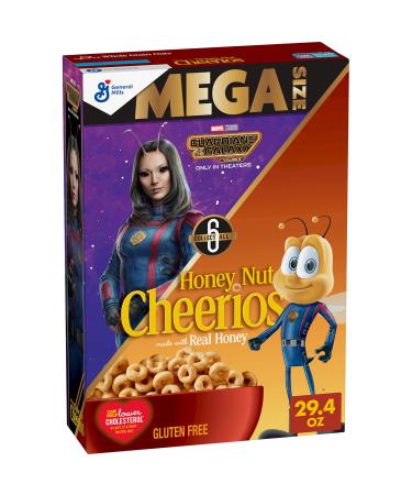 Honey Nut Cheerios Heart Healthy Cereal, Gluten Free Cereal With Whole Grain Oats, Mega Size, 29.4 OZ