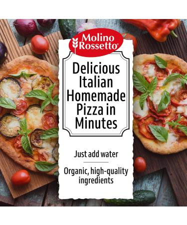 Organic Gourmet Pizza Dough Mix - Molino Rossetto - 17.6oz (500g) Pack of 2 - Buy Online on GoSupps.com