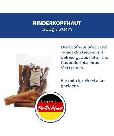 Schwenner Beef Head Skin Dried Dog Snacks - 500g Dental Care for Dogs - 20cm Treats - International Shipping - Buy Online on GoSupps.com