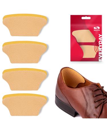 Sulpo heel pillow - shoe inserts made of real leather - heel protection/heel cushion against blisters - for men shoes (4 pairs beige) 4 pairs beige - Buy Online on GoSupps.com