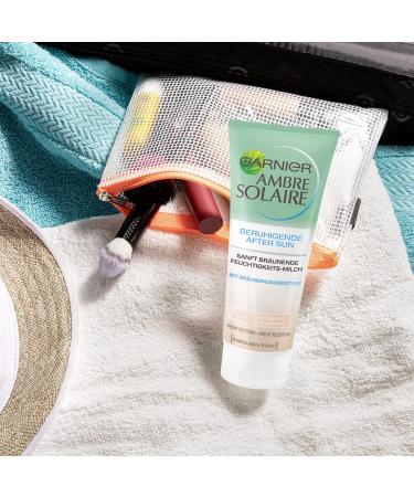 Garnier After Sun Lotion - Gently Browning Moisture Milk for Tanned Skin | AMBRE Solaire Soothing Moisture Milk 200ml | International Shipping Available - Buy Online on GoSupps.com