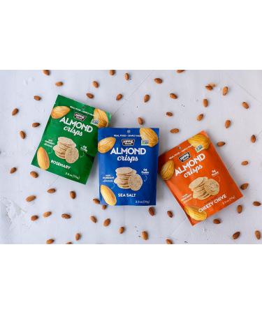 Hippie Snacks Gluten Free Non-GMO Almond Crisps Cheezy Chive 70 Gram Pack of 4 - Buy Online on GoSupps.com