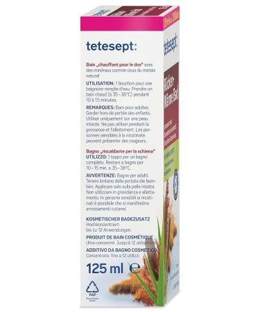 Tetesept Back Heat Bath - Relaxing Bath Additive with Mineral Salts for Warm Relief | 2 Pack (125 ml each) - International Shipping Available - Buy Online on GoSupps.com