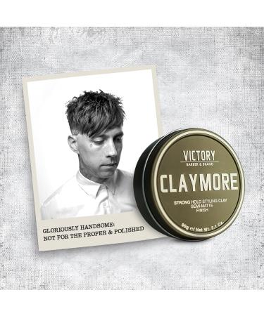 Victory Barber & Brand Claymore Pomade - Strong Hold Matte Finish for Men | USA Made Low Shine Perfect for Rough & Ready Styles - Buy Online on GoSupps.com