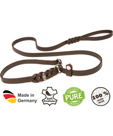 CopcoPet Retriever & Agility Leash - Durable Fat Leather 1.40m x 10mm Chrome-Plated Black for Optimal Control - Buy Online on GoSupps.com