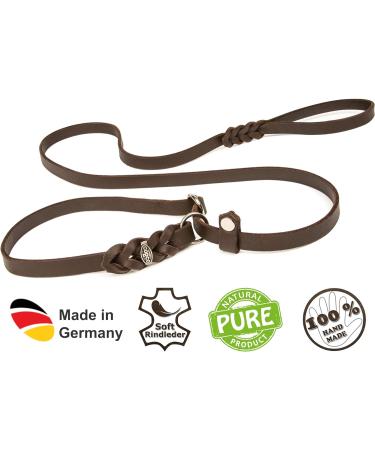 CopcoPet Retriever & Agility Leash - Durable Fat Leather Chrome-Plated 1.40m x 12mm - Brown - Buy Online on GoSupps.com