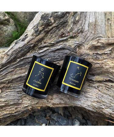 12 Scented Candles Gift Set - Black Glass Horoscope Jar Aromatherapy Candles | Soy Wax Votive for Parties Dinners & Camping - International Shipping Available - Buy Online on GoSupps.com