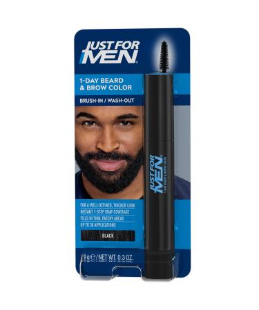 Just for men 1-day beard & eyebrow color beard and eyebrow men temporary color for a full well-defined look up to 30 applications black