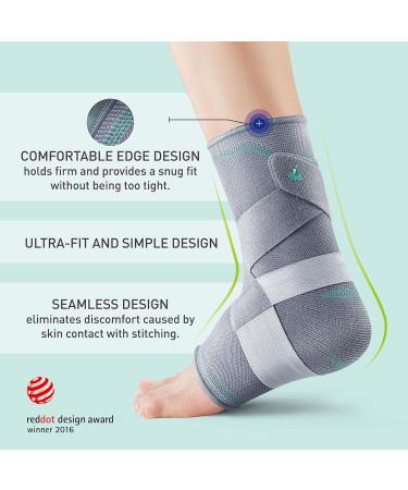 OPPO 2302 Adjustable Deluxe Ankle Stabilizer Strap | Extra-Firm Support for Ankle Sprains & Instability | Gray X-Large | International Shipping Available - Buy Online on GoSupps.com