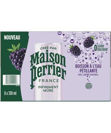 Maison Perrier Forever Blackberry Sparkling Water Beverage Natural Blackberry Flavour No Calories No Sweeteners No Sodium Sourced & Bottled In France 24 Cans - Buy Online on GoSupps.com