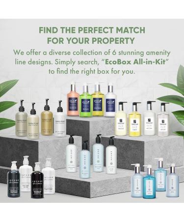 Buy Terra Pure 15-Piece Ecobox All-In-Kit | Green Tea Soap Shampoo & Conditioner Set | Bulk Hotel Toiletries & Personal Care Products - Buy Online on GoSupps.com