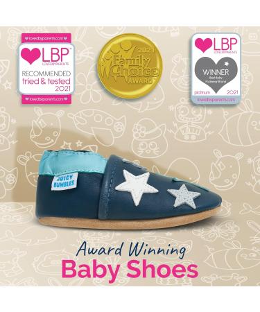 Blue Stars Baby Walking Shoes 6-12 Months | Soft Sole Leather Toddler Shoes - Buy Online on GoSupps.com