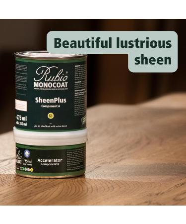 Rubio Monocoat SheenPlus 560 ft² 0% VOC Satin Look Sheen Enhancer & Wood Finish for Interior Surfaces Countertops & Tables Finished with Oil Plus 2C - 11.83 Oz - Buy Online on GoSupps.com