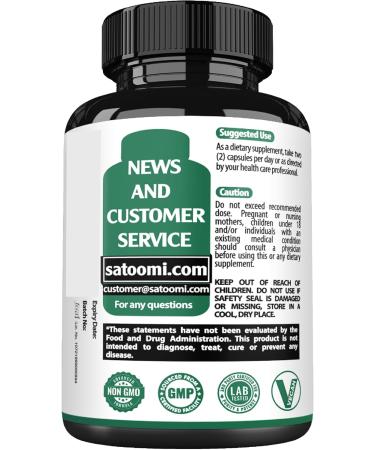 Satoomi 1000mg Ginkgo Biloba Supplements with L-Tyrosine, L-Theanine - 120 Capsules for 2-Month Supply - Support Focus, Mermory Function, Brain Health & Vision Quality 120 Count (Pack of 1) - Buy Online on GoSupps.com