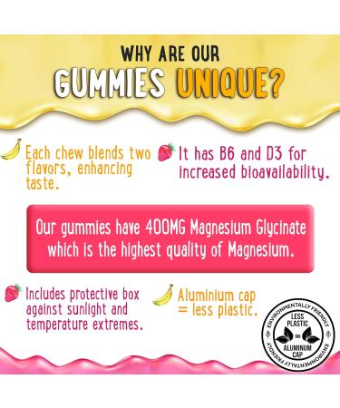 OH MY CHEWY Magnesium Gummies Bundle 2 Bottles (60 Each) Strawberry Banana & Apple Kiwi - Buy Online on GoSupps.com