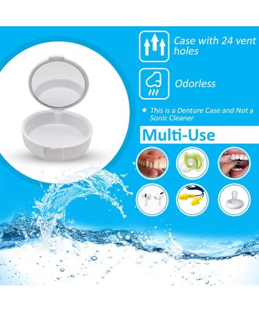 Retainer Brite 96 Tablets (3 Months Supply) + Denture Brush + Retainer Case With Mirror - Retainer Cleaner Tablets for Plaque Tartar Invisalign Mouth Guard Dentures & Orthodontic Appliances - Buy Online on GoSupps.com