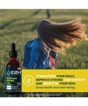 E2H Vegan Liquid Iodine - Thyroid Support & Cognitive Function - 2 Fl Oz - Buy Online on GoSupps.com