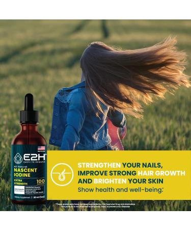 E2H Vegan Liquid Iodine - Thyroid Support and Cognitive Function - Boost Your Metabolism and Energy Levels - Vegan - Non-GMO (2 Bottles) 1 Fl Oz (Pack of 2) - Buy Online on GoSupps.com