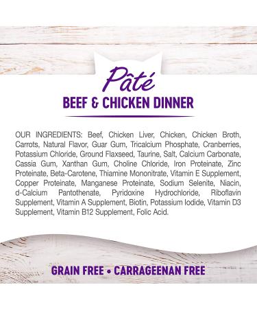 Wellness Complete Health Grain-Free Canned Cat Food - Beef & Chicken Dinner Pate, 5.5 oz (Pack of 24) for Adult Cats - Buy Online on GoSupps.com