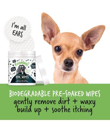 BUGALUGS Dog Ear Cleaner Dog Wipes 100 Biodegradable textured pre-soaked dog ear wipes. Pet Wipes Dog Ear Cleaner Solution Stops Head Shaking Itching & Waxy Ears - Buy Online on GoSupps.com