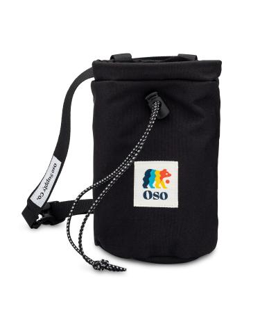 OSO Supply CO - chalk bag for climbing bouldering chalk bag with quick clip belt zip pockets and bags - perfect equipment for indoor/outdoor black