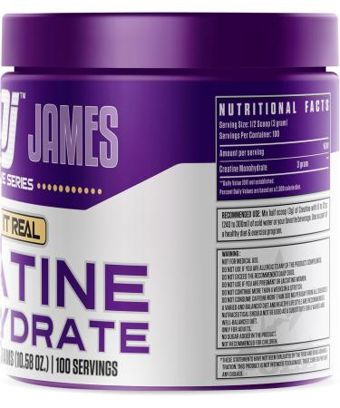 DENNIS JAMES Signature Series Creatine Monohydrate | 300g | 100 Servings | Premium Micronized Creatine for Strength Muscle Growth & Recovery - Buy Online on GoSupps.com