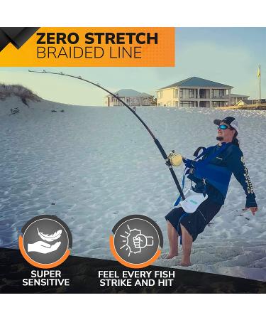 Reaction Tackle Braided Fishing Line - 30 LB Hi Vis Yellow | 500 yards | Pro Grade Power Performance for Saltwater or Freshwater - Buy Online on GoSupps.com