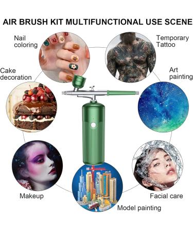 RoseFlower Cordless Airbrush Kit | Portable Makeup Airbrush Set for Makeup Cake Decorating Painting & Nail Art | USB Rechargeable Compressor International Shipping Available - Buy Online on GoSupps.com