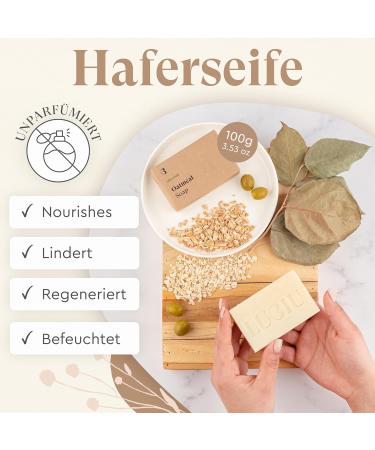 Buy Lubiu Hafers Soap - 100g Natural Organic Oat Soap for Sensitive Skin | Child & Adult Hand/Body Soap - Buy Online on GoSupps.com