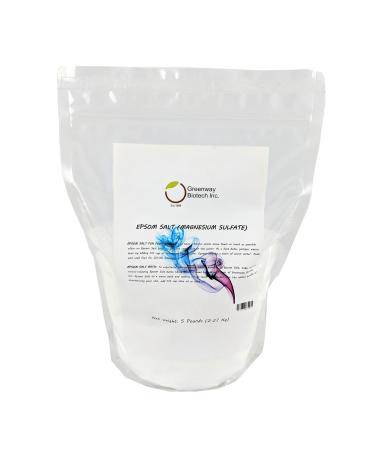 Greenway Biotech Epsom Salt for Body Bath & Foot Soak - Magnesium Sulfate Soaking for Refresh Body- (5 pounds FBA)