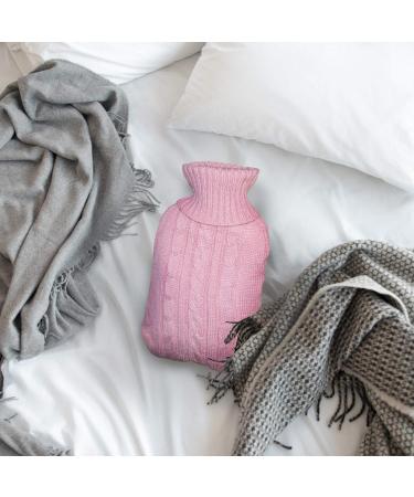 TRIXES Pink Knitted Hot Water Bottle Cover - 2 Litre Size - 31 x 20cm - Insulator Only - Buy Online on GoSupps.com
