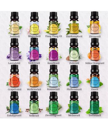 Shop Oukzon Essential Oils - 20x5ml Fragrance Oils for Diffusers | Pure Aromatherapy for Valentine's Day - Lavender Tea Tree & More - Buy Online on GoSupps.com