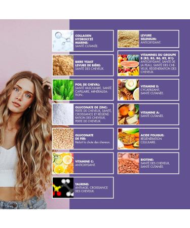 Bestdiet - Vitamines Cheveux Peau et Ongles avec Collag ne Marin Hydrolys Acide Folique Biotine Levure de Bi re et Vitamines B6 A C et E et Zinc Pack 3 x 60 g lules - Buy Online on GoSupps.com