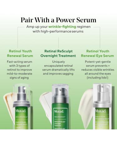 Murad Resurgence Retinol Youth Renewal Serum - Anti-Aging Serum for Lines and Wrinkles -Retinol Serum for Face and Neck - Youth Serum for Smoother Skin 30 ml - Buy Online on GoSupps.com