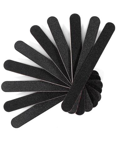 Nail File Emery Board Nail Care Double Sided 100 180 Grit Gel Acrylic Dip Black Nail Buffering Files Professional Manicure Pedicure Tools 10Pcs/Pack Nail Files Set for Home and Salon Use 100/180