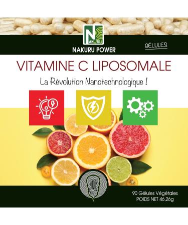 NAKURU | Vitamine C Liposomale | Gamme Power | Fabriqu en France | "La R volution Nanotechnologique !" | (90 G lules V g tales de 514mg / Poids Net: 46 26g) 90 unit (Lot de 1) - Buy Online on GoSupps.com