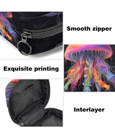 Jellyfish Period Pouch - Portable Tampon Storage Bag & Feminine Product Organizer - Ideal First Period Gift for Teen Girls - Multicolored - Buy Online on GoSupps.com