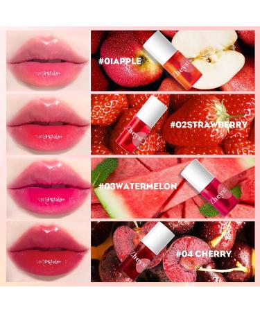 Shop Korean Lip Tint Stain Set - Waterproof Long Lasting & Plumping - 4 Fruit Flavors for Lips & Cheeks - Buy Online on GoSupps.com