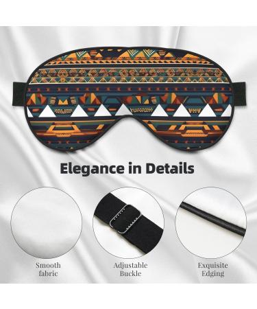 SSIMOO African Ethnic Pattern Soft Sleep Eye Mask | Breathable Travel Eye Patch for Women | Perfect Relaxation Accessory - Buy Online on GoSupps.com