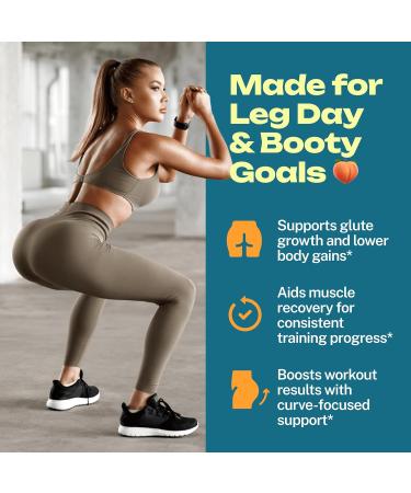 BBL Gummies Booty & HIPS Weight Gainer for Women - Unique Blend for Curves Enhancement & Butt Growth - Natural Weight Gain Gummies for Women - Zero Sugar Vegan Peach Flavor - 60 Counts - Buy Online on GoSupps.com