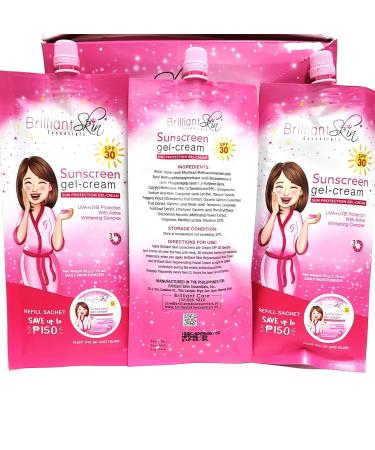 Brilliant Skin SPF 30 Sunscreen Gel-Cream Sachet 50g - Pack of 3 - Buy Online on GoSupps.com