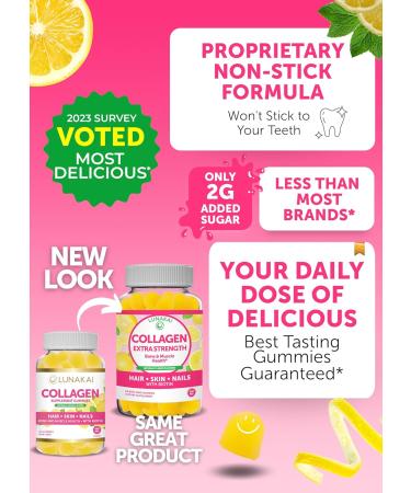 Lunakai Collagen and Vitamin D3 Gummies Bundle - Non-GMO Anti Aging Supplements for Men & Women - Immunity Bone and Mood Support Gummy for Adults - 30 Days Supply - Buy Online on GoSupps.com