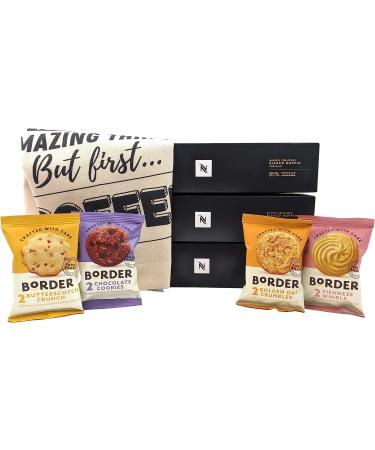 Nespresso Vertuo Bianco Doppio Coffee Capsules - 3 Boxes (30 Pods) Bundled with Border Biscuits Selection & Giftable Tote Bag - Buy Online on GoSupps.com