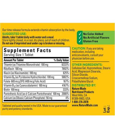 Nature's Way B-100 Complex with B2 Coenzyme - 100 Capsules for Energy & Wellness - Buy Online on GoSupps.com