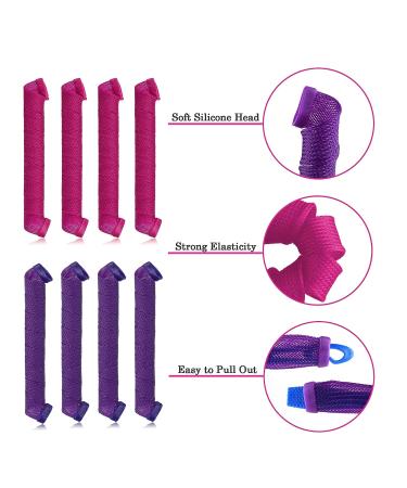40pcs Spiral Curlers with Styling Hooks - 22inch Magic Hair Rollers for Heatless Hair Curling - DIY Styling Kit for Women and Kids - Buy Online on GoSupps.com